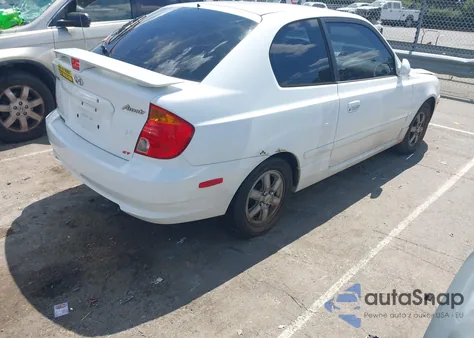 2005 Hyundai Accent Gls/Gt z USA, uszkodzony, nr VIN KMHCG35C65U350516